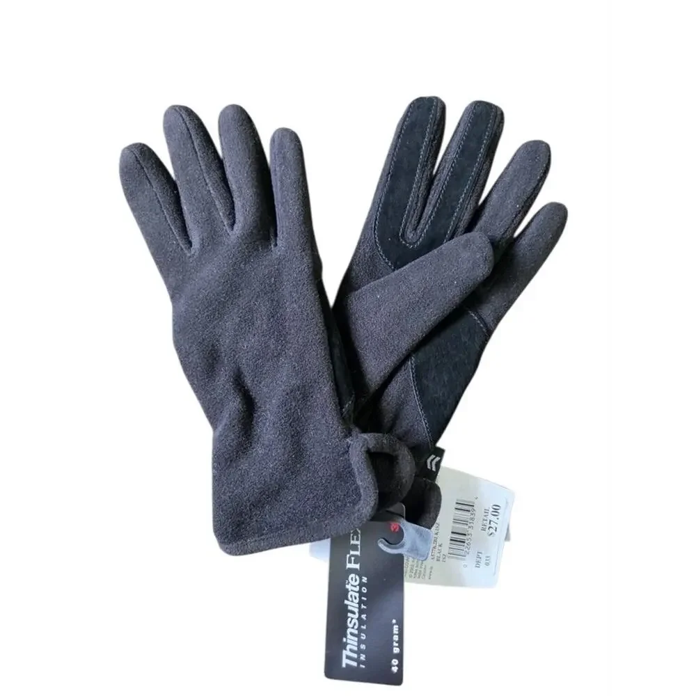 NWT Isotoner Stretch Fleece Gloves One Size Thinsulate Flex 3M Water Repellent